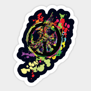 Peace & Peace Sticker